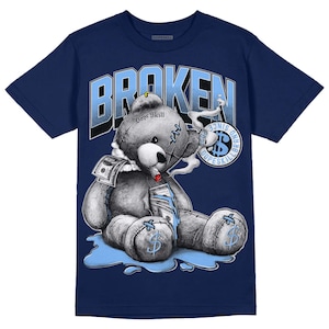 Midnight Navy 5s DopeSkill Unisex Shirt Sick Bear Graphic - Navy Tshirt