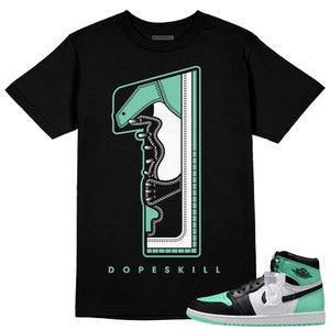 Camisa unissex DopeSkill Green Glow 1s nº 1 Graphic