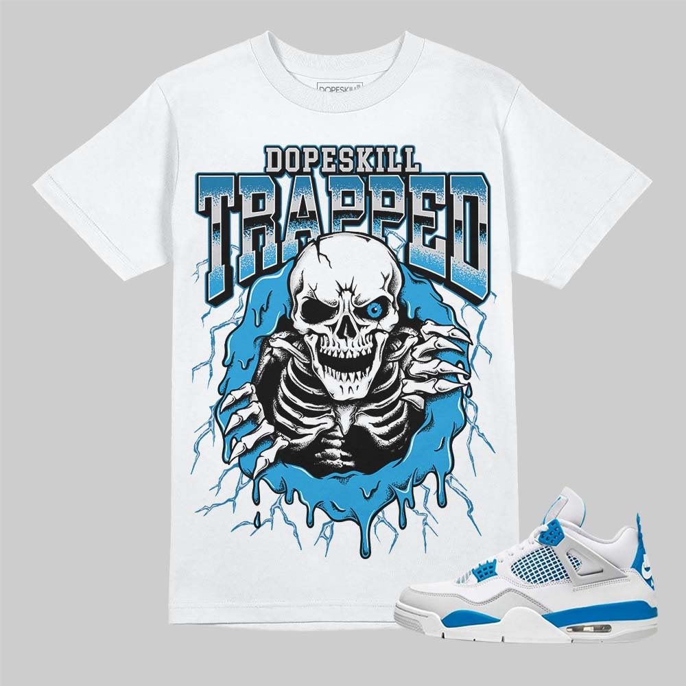 Halloween Streetwear Graphic Tee, Military Blue 4s Unisex