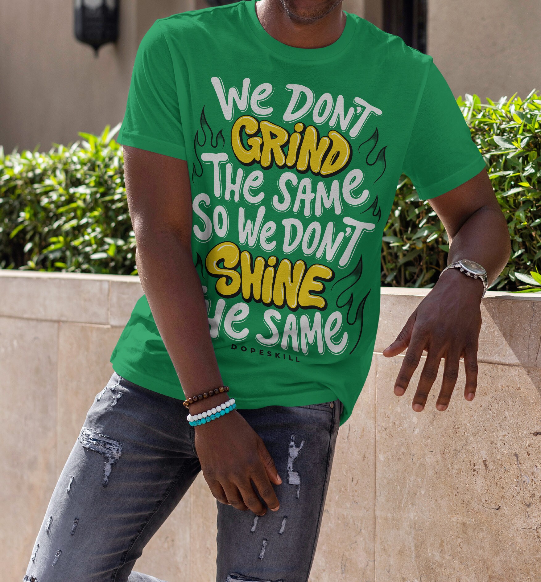 Lucky Green 5s Dopeskill Unisex Shirt Grind Shine Graphic