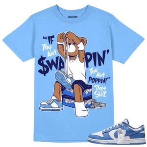 ダンク ホワイト ポーラーブルー ドープスキル ユニセックス シャツ イフ ユー エイント グラフィック - ユニバーシティ ブルー Tシャツ