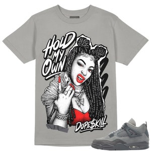 Wet Cement 4s DopeSkill Unisex Shirt New H.M.O Graphic - Grey Tshirt