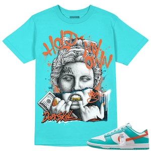 Dunk Dolphins DopeSkill Unisex Shirt H.M.O Graphic - Tahiti Blue Tshirt