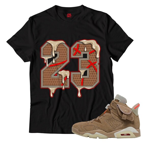 No.23 Unisex Shirt Match Travis Scott X Jordan 6 Etsy UK