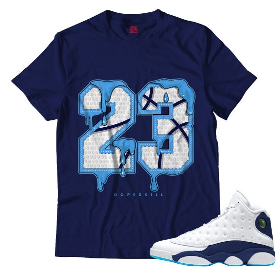 blue and black jordan 13 outfit