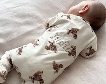 Grand bébé personnalisé, pyjama personnalisé pour bébé, bébé garçon, bébé garçon, bébé fille, cadeau de baby shower, tenue pour bébé, cadeau de naissance