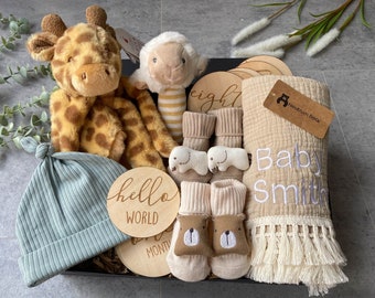 Benvenuto personalizzato nel mondo, neonato, regalo per bambina, regalo per neonato, scatola regalo per neonato, cesto per neonati, regalo per baby shower, regalo per neonato,