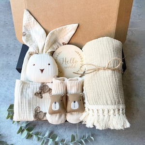 Zestaw prezentowy dla noworodka, Prezent dla chłopca, Prezent dla dziewczynki, Pudełko prezentowe dla noworodka, Pudełko prezentowe dla noworodka, Prezent na baby shower, Zestaw prezentowy dla dziecka Safari