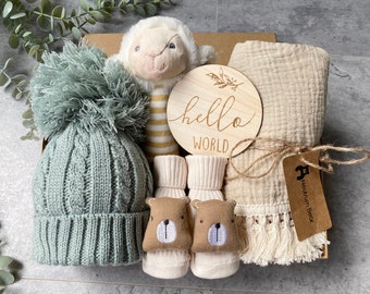 Nieuwe baby cadeauset, nieuwe babyjongen cadeau, nieuwe babymeisje cadeau, pasgeboren geschenkdoos, nieuwe baby cadeaudoos, kraamcadeau, babycadeau