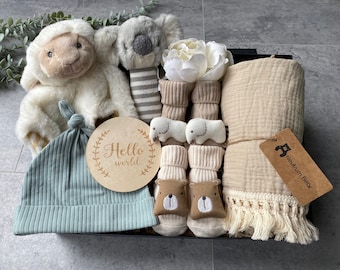 Bienvenido al mundo, Nuevo regalo para bebés, Bebé niño, Regalo para niñas, Regalo para recién nacidos, Caja de regalo para bebés nuevos, Cesta para bebés, Regalo para baby shower, Regalo de lujo