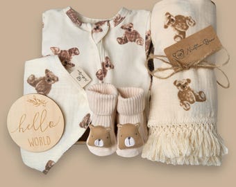 New Baby Gift Set, New Baby boy gift, New Baby Girl Gift,  Newborn gift box, New Baby Gift box, Baby Shower Gift, Baby Gift, Bear Theme Gift