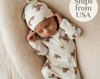 Organic Baby Outfit, Baby Boy, Baby Girl, Baby Shower Gift, Babies First Outfit, Hospital Bag, Pregnancy Announcement, USA