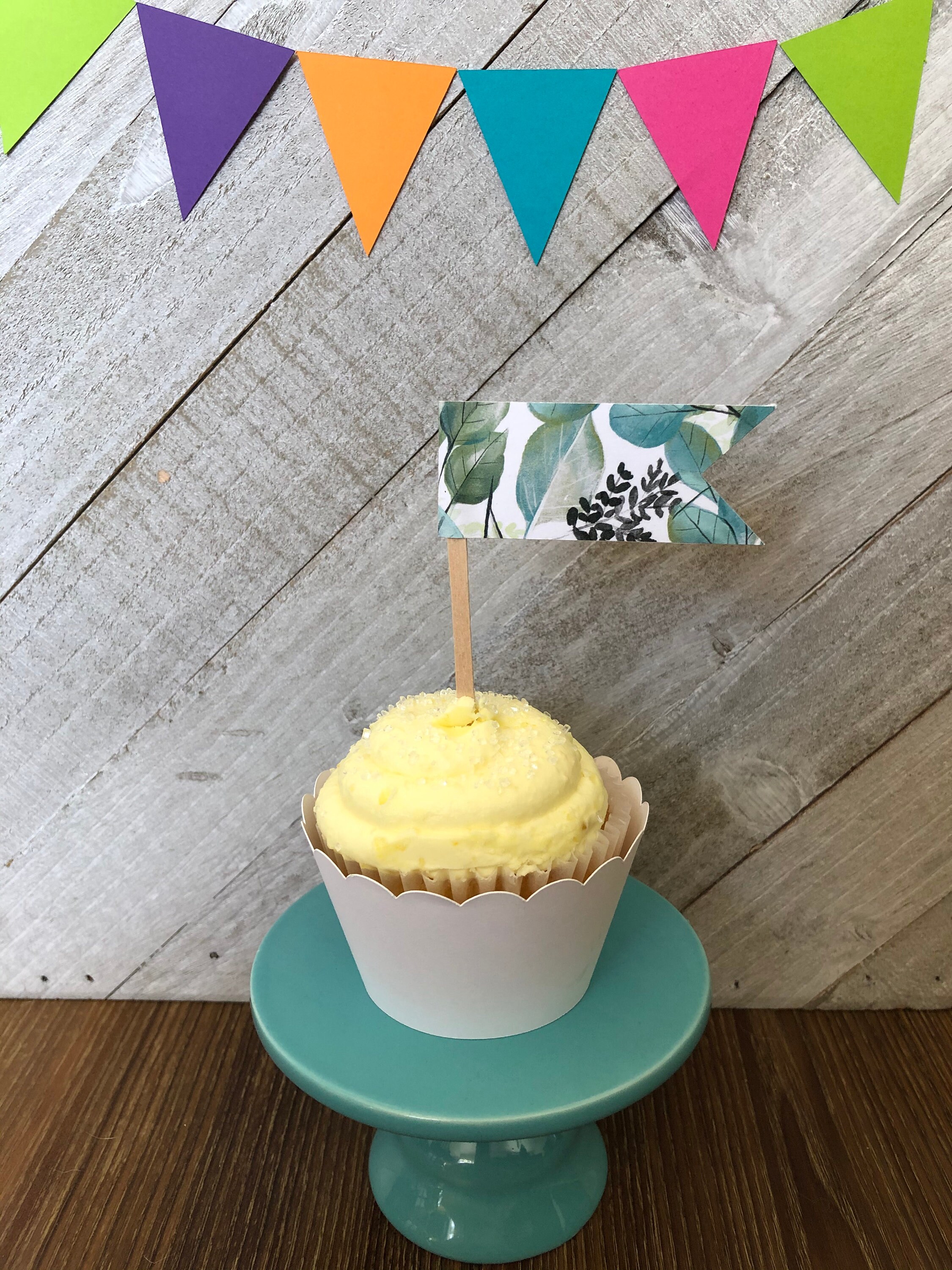 Eucalyptus cupcake flags weddings bridal showers baby Etsy