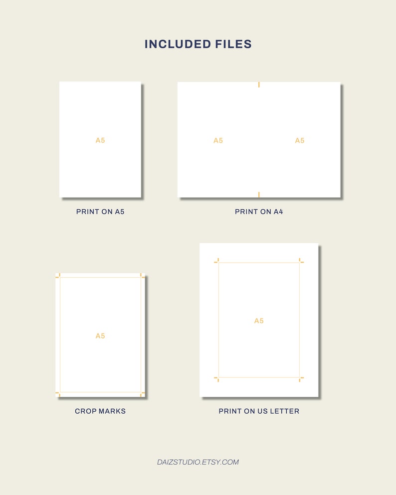 2022 Printable Weekly Planner, A5 Planner Refill, Planner Inserts, A5