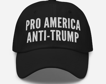 Czapka anty-trumpowa Pro America, haftowana czapka taty