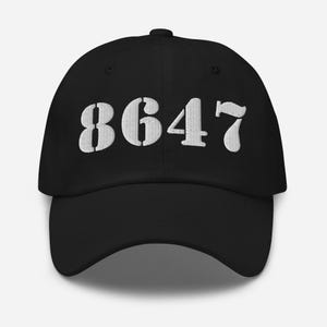 8647 Embroidered Hat, Anti Trump Gift