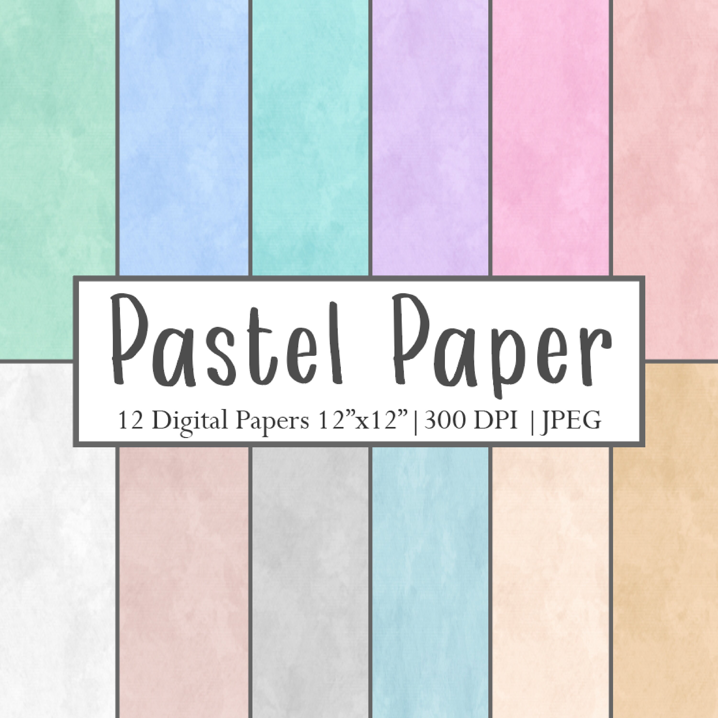 Pastel Paper digital papers digital paper pack digital Etsy