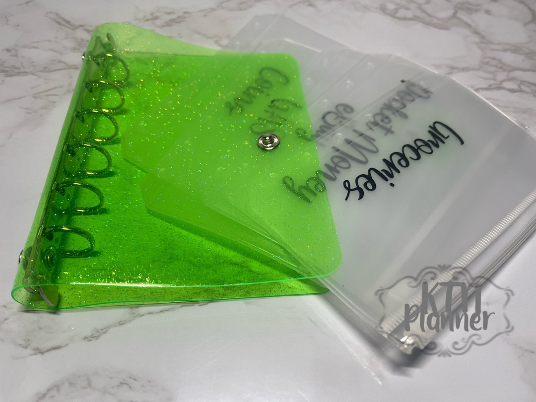 Cute Mini Planner A7 Binder Glitter Mini Binder Pocket Etsy