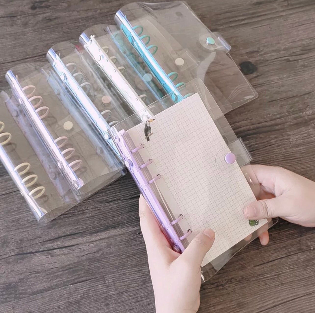 Transparent Binder Cute Mini Planner Clear Mini Binder Etsy