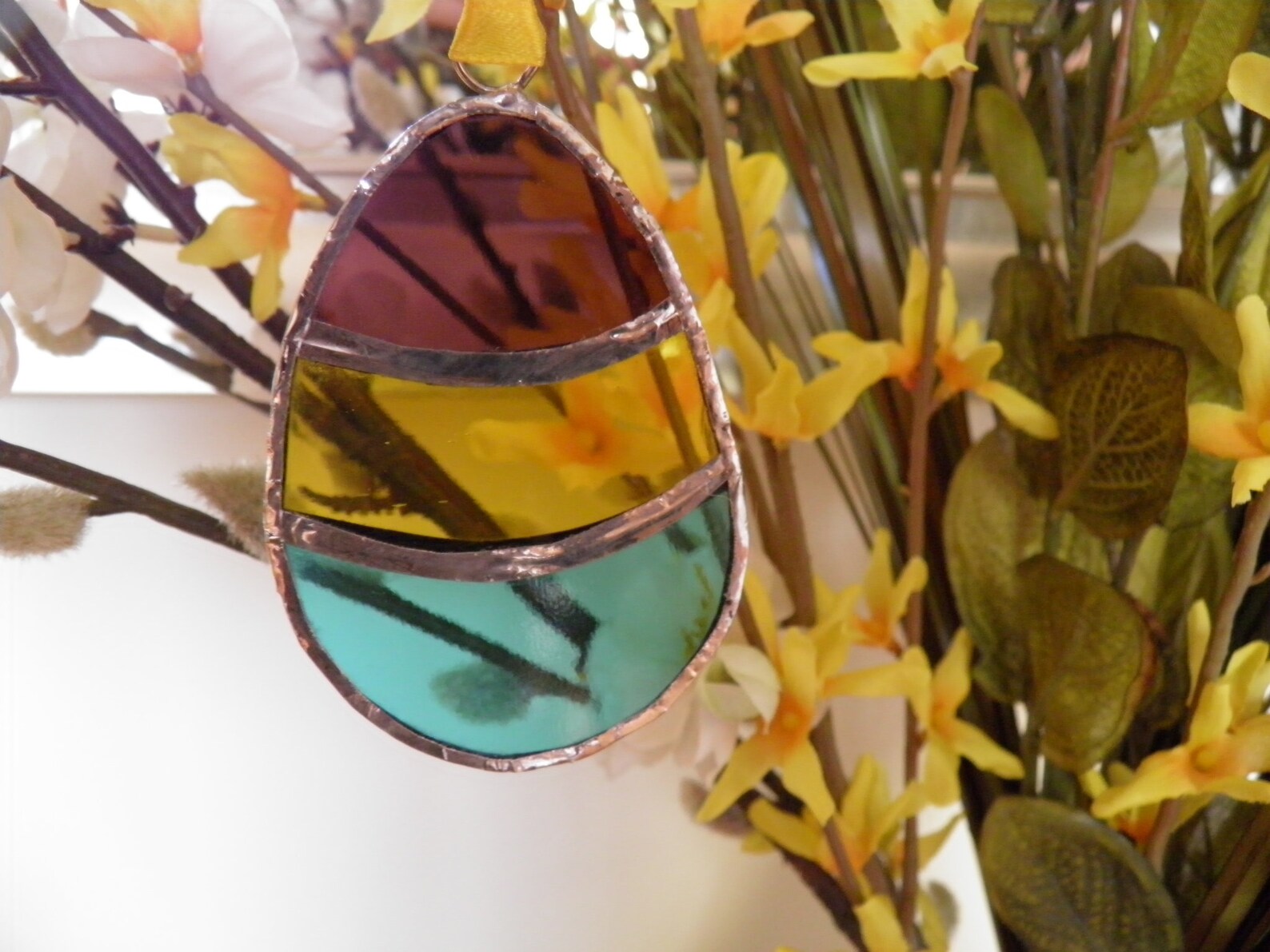 Stained Glass Easter Eggs Suncatcher Decorations Set of 3 Etsy UK