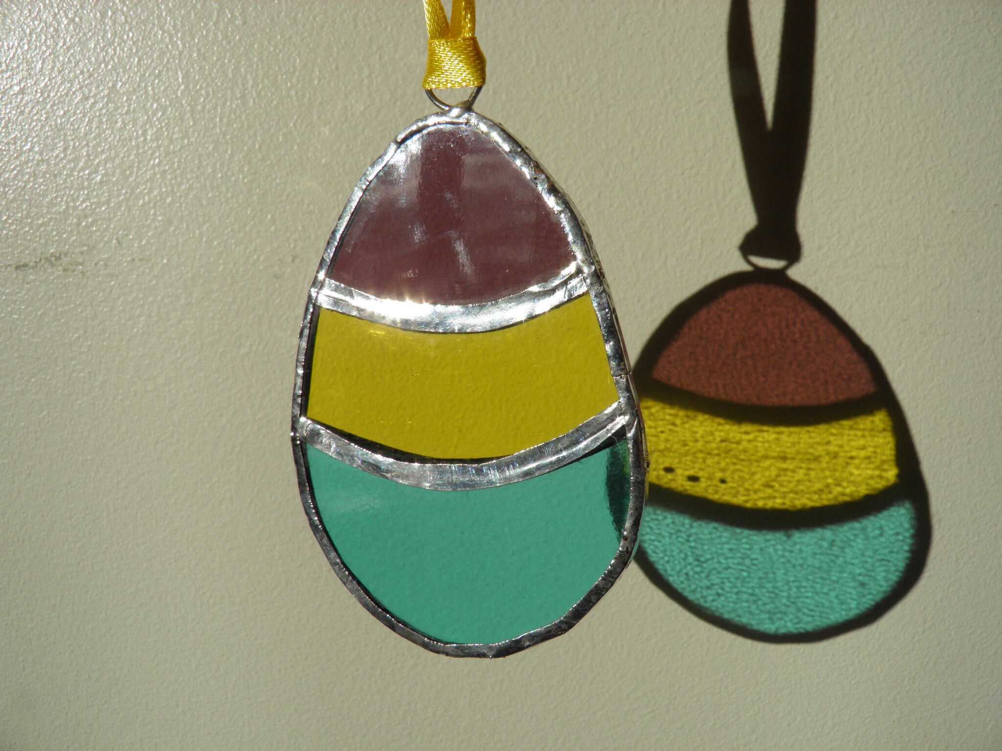 Stained Glass Easter Eggs Suncatcher Decorations Set of 3 Etsy UK