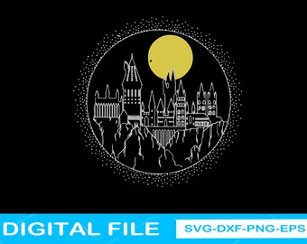 Hogwarts Castle Svg Etsy