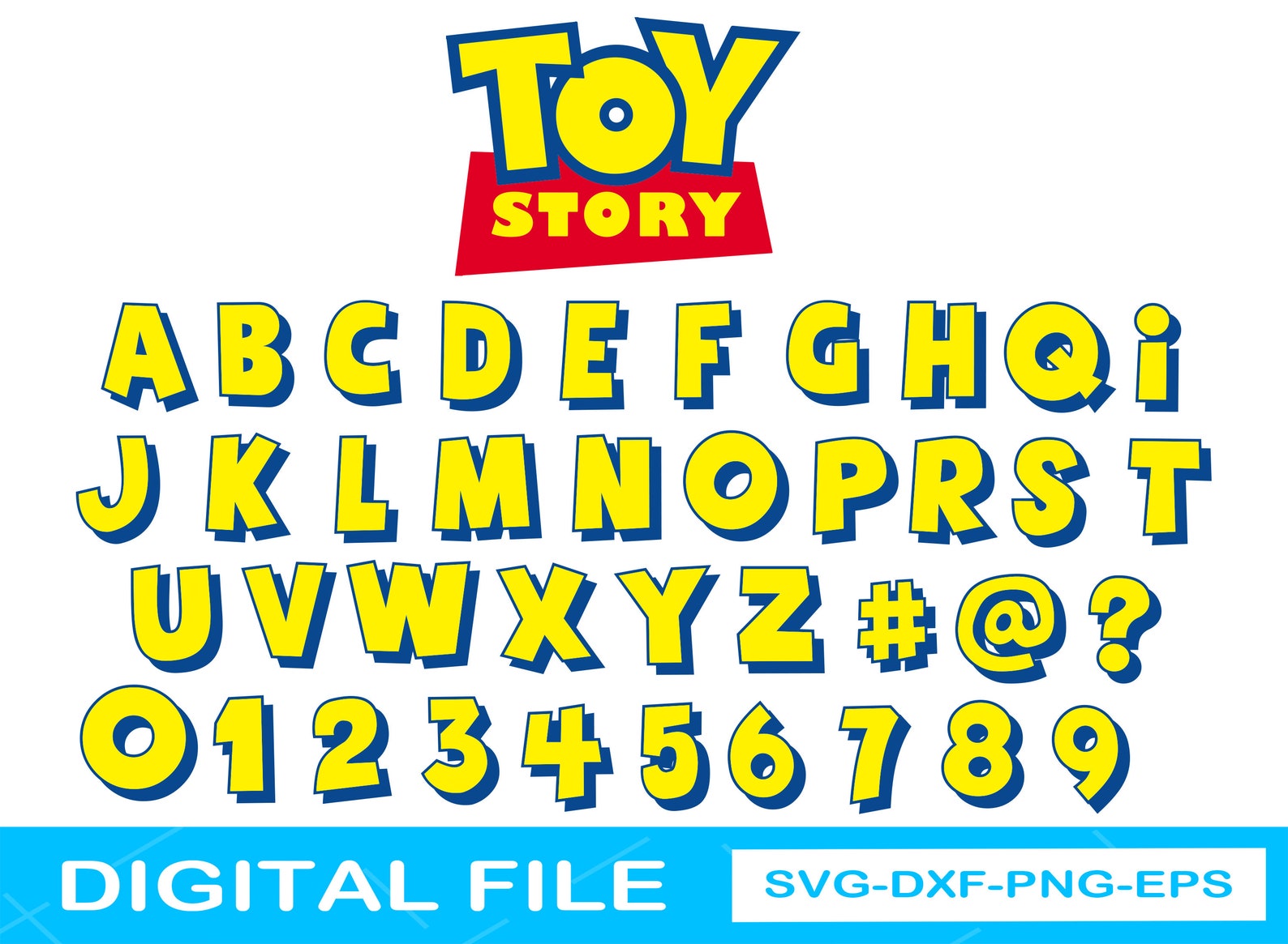 Toy Story Font Svg Toy Story Alphabet SVG Disney Logo Svg Etsy