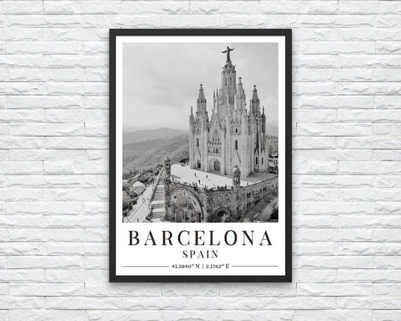 Barcelona City Print Barcelona Print Barcelona Poster | Etsy