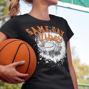 Game Day Vibes Basketball Shirt Basketball Mom Tee Sports Fan Shirt Basketball Lover Gift Game Day Outfit Hoops Shirt