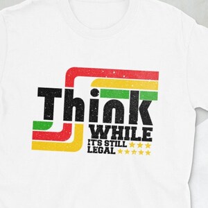 Freedom Shirt, Politic Meme, Political Joke, Think For Yourself, Think, Political Statement, Freedom Activist, Political, Parody, Think Gag