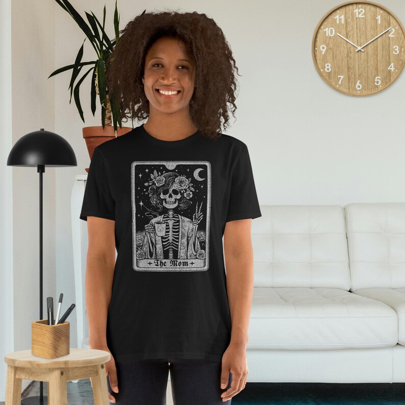 The Mom Tarot Shirt,  Goth Mommy, Gothic Mama Tarot, Tarot Card T Shirt, Gift For Tarot Reading Mom, Gothic Tarot Card Goth Reader Mom