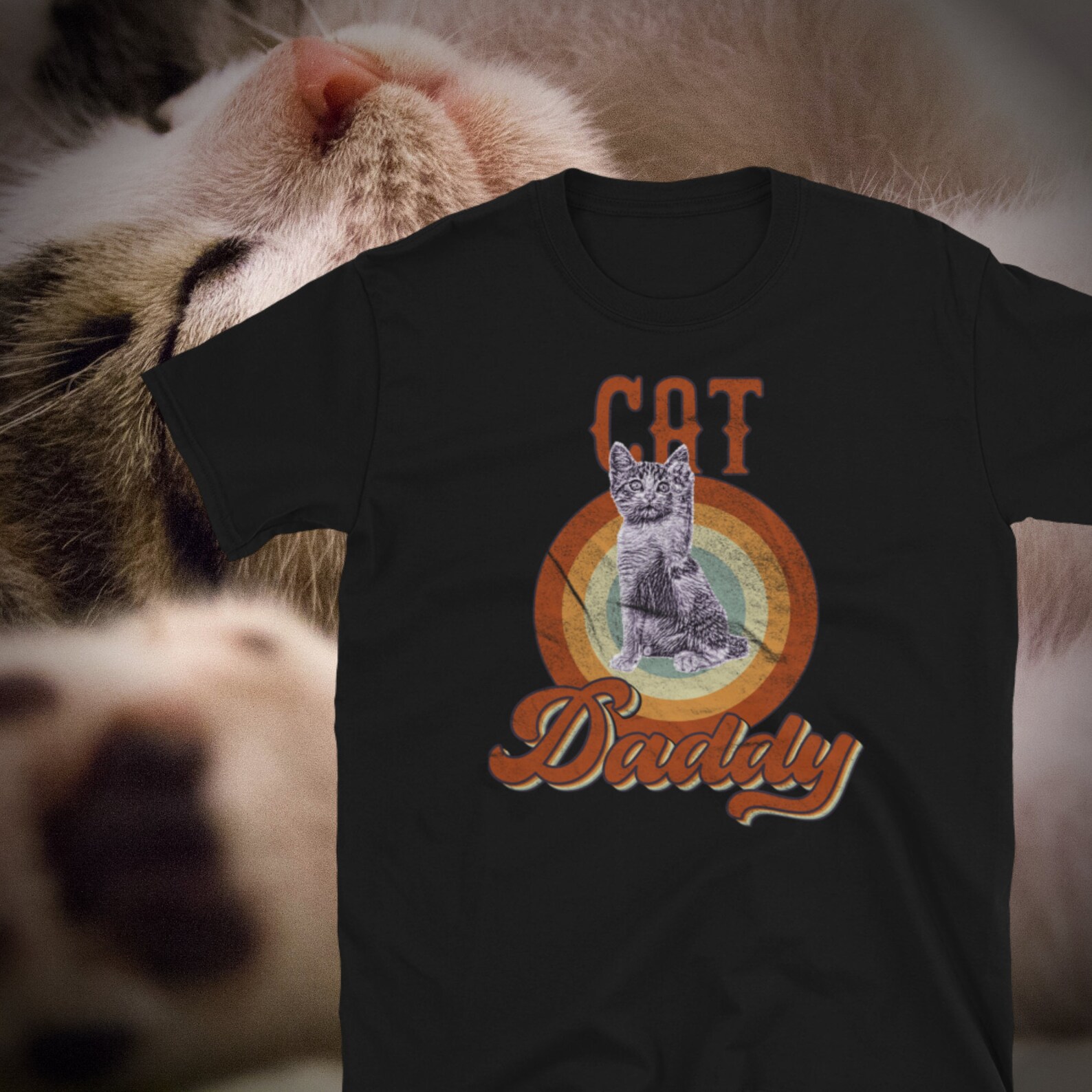 Cat Daddy Shirt Kitten Daddy TShirt Cat Dad Gifts The Etsy