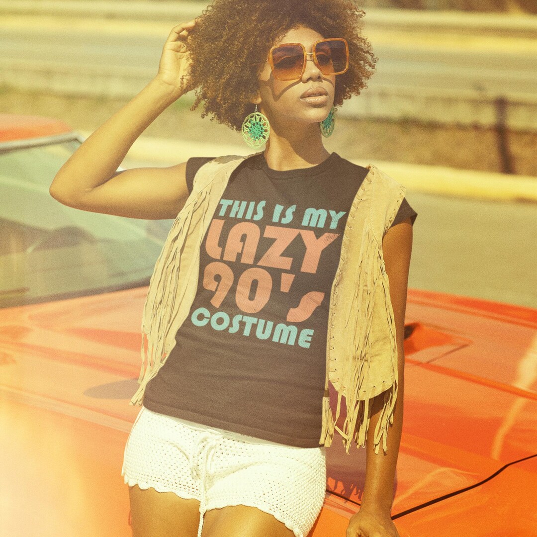 Lazy 90s Costume Shirt Funny Halloween Tee Retro 90s Party Shirt Easy ...