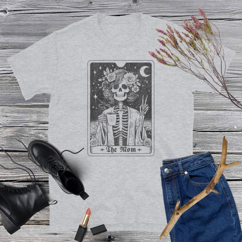 The Mom Tarot Shirt,  Goth Mommy, Gothic Mama Tarot, Tarot Card T Shirt, Gift For Tarot Reading Mom, Gothic Tarot Card Goth Reader Mom