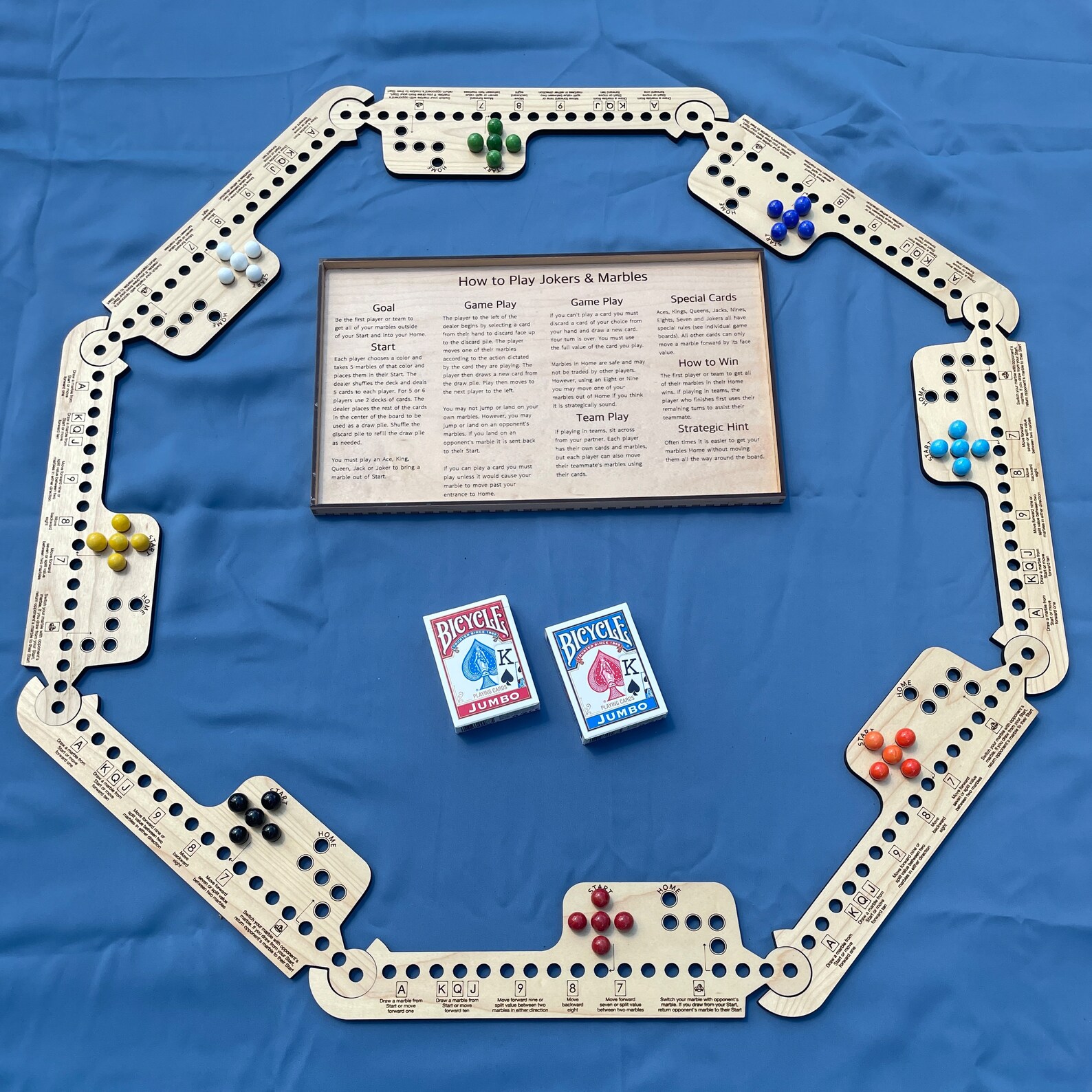 Jokers and Marbles Board Game 4 to 8 Players - Etsy