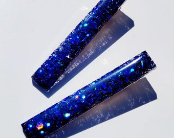 Navy Blue Sparkle Glitter Hair Clips Hair Accessories Christmas Barrette