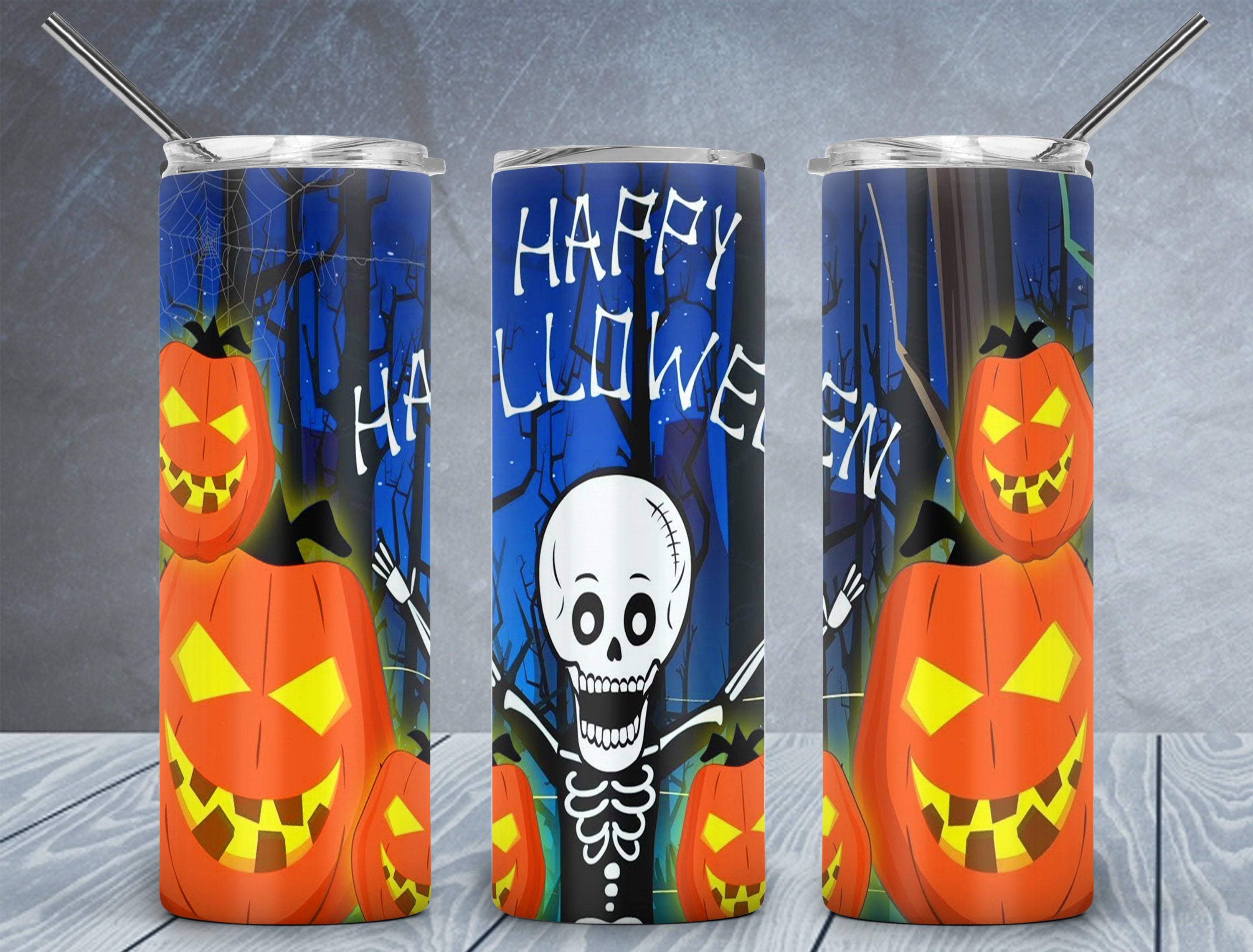 Happy Halloween Tumbler 20oz Skinny Straight & Tapered Etsy