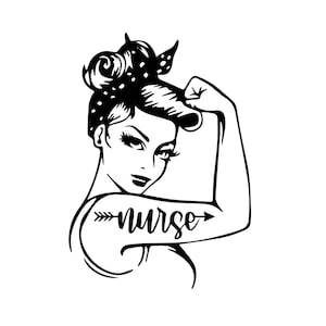Rosie El Remachador Svg, Enfermera Fuerte svg, Cutfile Rosie El Remachador , MUJER FUERTE SVG,
