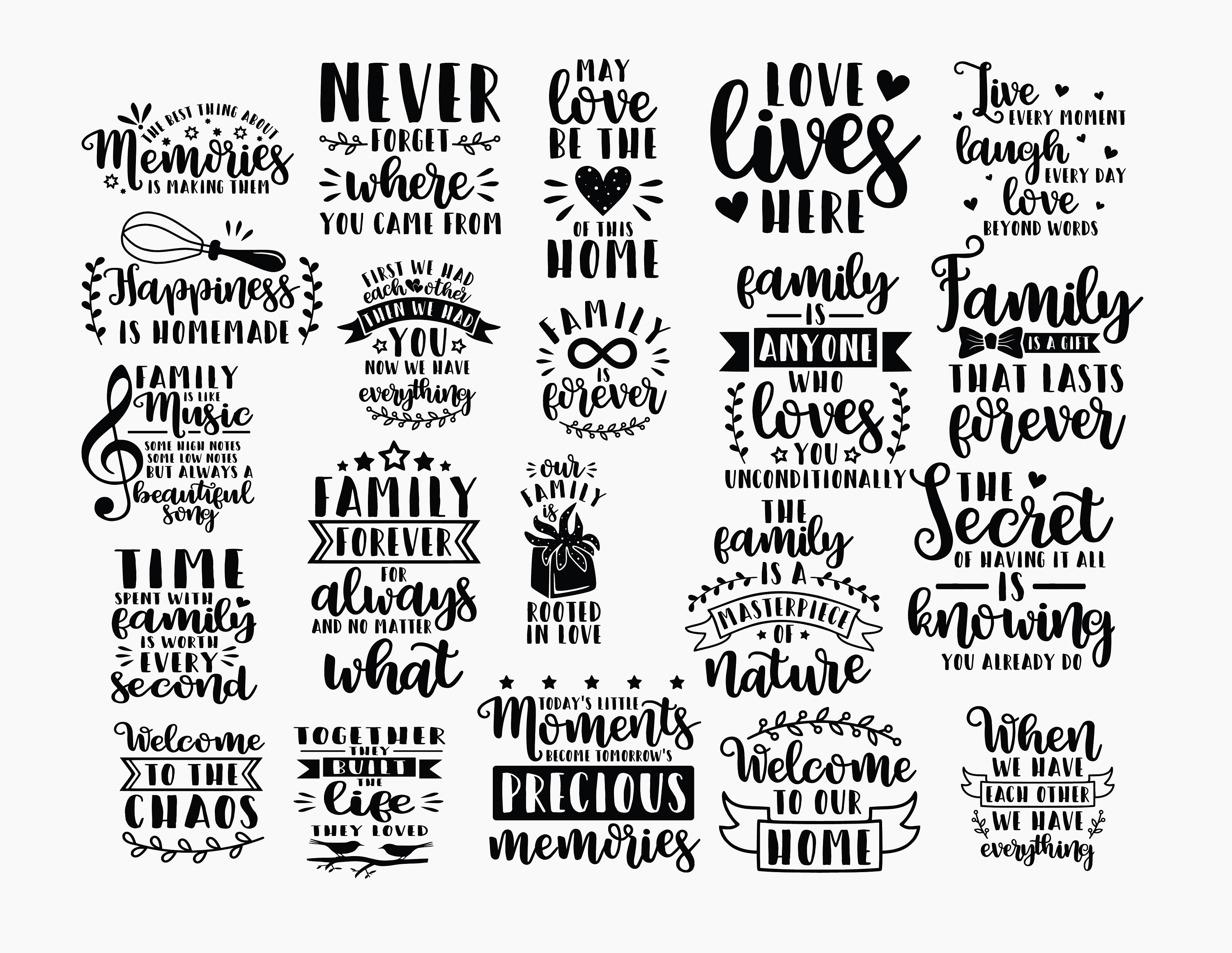 Family Svg Bundle Family Quotes Svg Family Quotes Bundle | Etsy Canada