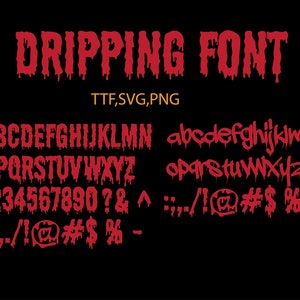 Horor Alphabet svg, Freddy font svg, Scarry font svg, Dripping letters svg
