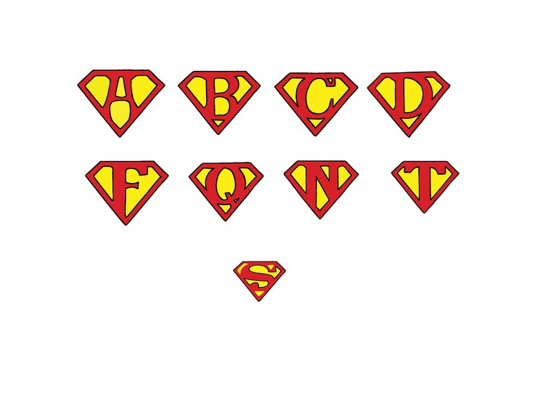 Superman Font Svg Superman Alphabet Svg Superman Letters | Etsy