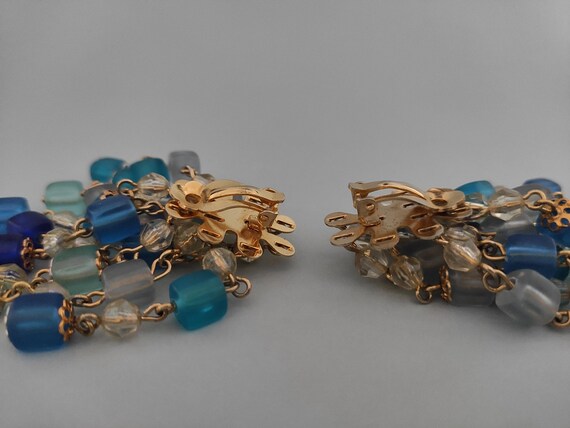 Multicolor Blue Dangle Earrings – Unique Handmade… - image 6