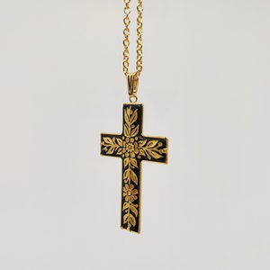 Vintage necklace 24k gold damascened 80&#39;s