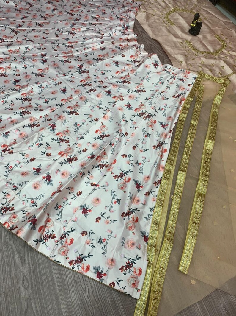 Exclusive Heavy Malay Satin Silk Lehenga Choli With Digital Printed Work And Soft Net Dupatta For Women