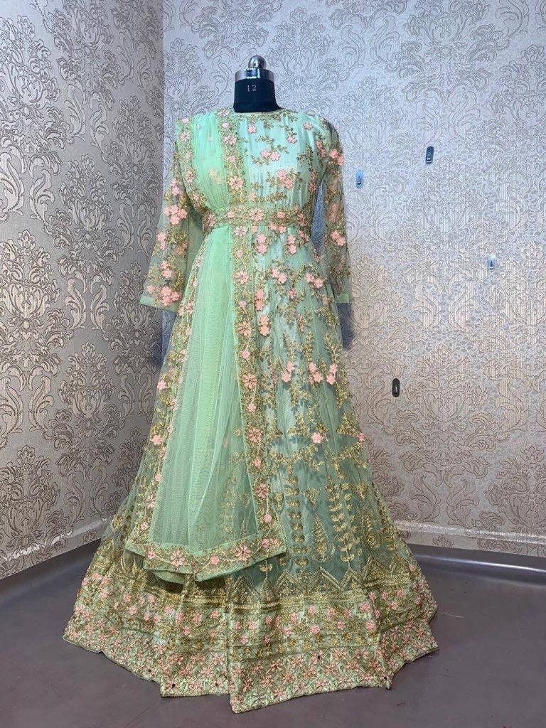 net sleeves design for gown