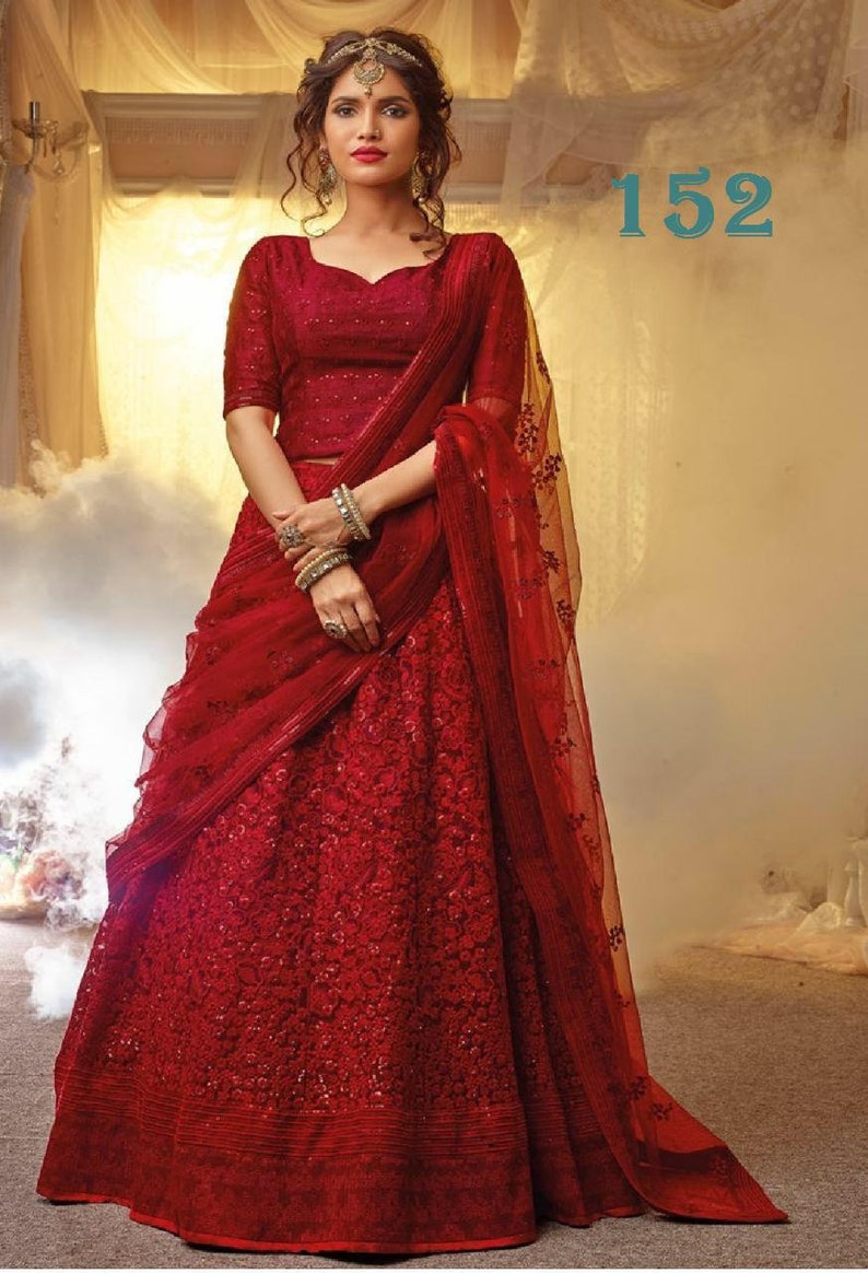 Beautiful Georgette Lehenga Choli-heavy Chain Stitched Embroidery And Stone Work-heavy Georgette Dupatta-for Women