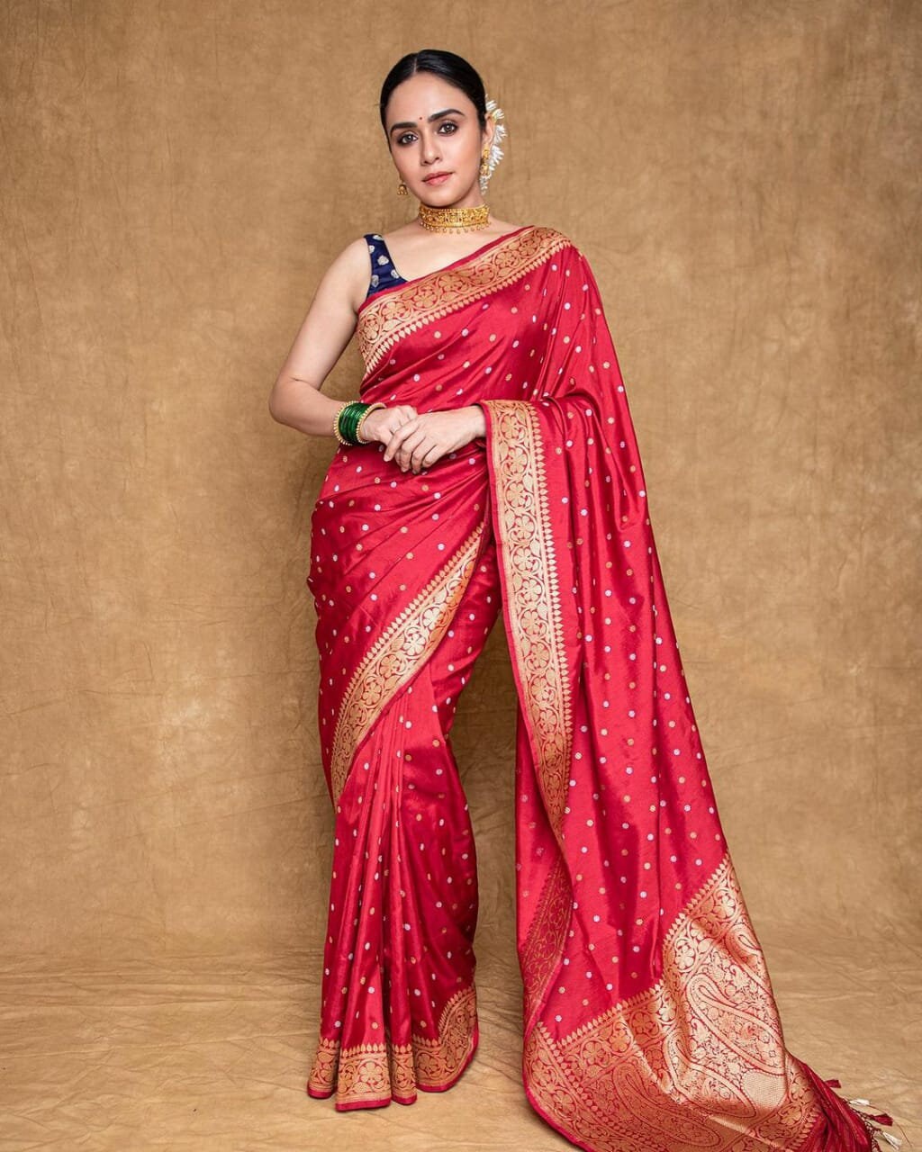 Red Soft Litchi Silk Saree And Beautiful Rich Pallu With Etsy