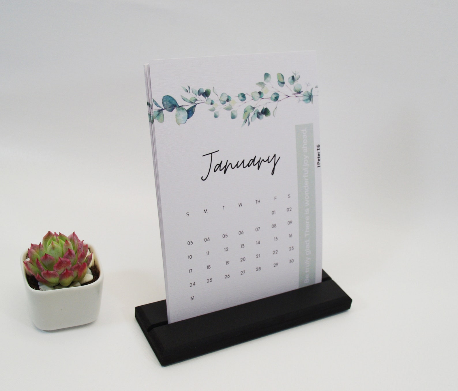 Desk Calendar With Stand Etsy