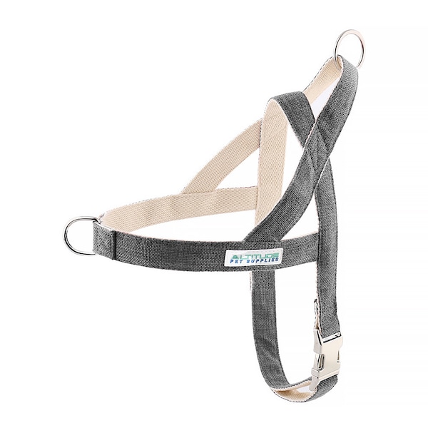 Hemp Dog Harness | Personalize Eco Friendly | Fancy 1 Buckle | Plastic Free | Puppy Durable | Custom Dog | No Pull | Adjustable | Easy Lead