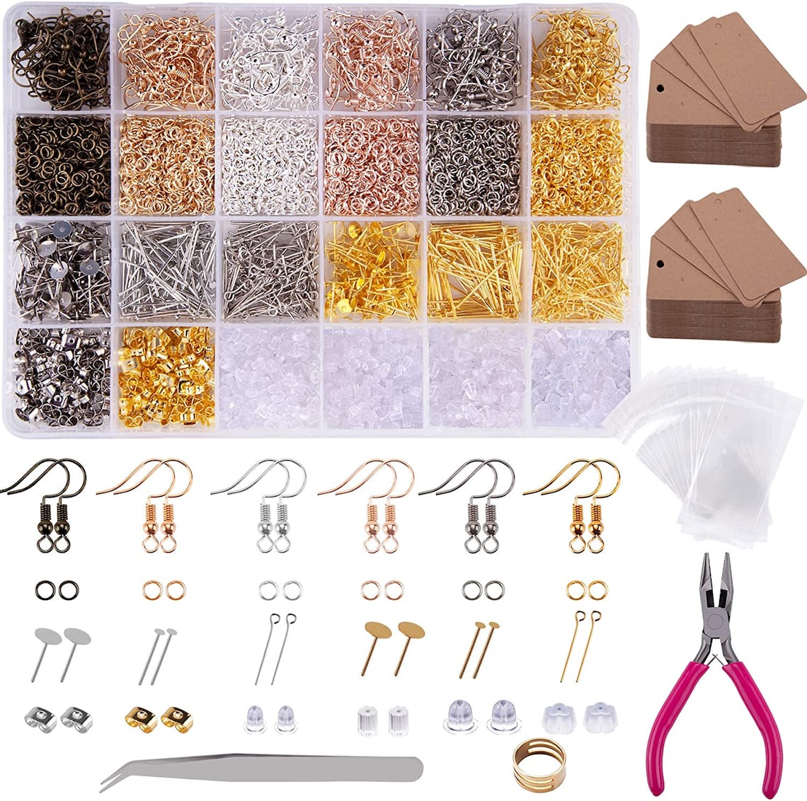 Earring Making Kit With Earrings Hooks Earring Backs Earring Etsy UK